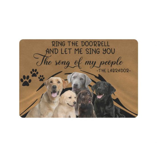Sing You Song Labrador Retriever Rubber Dog Lover Doormat Welcome Mat 1