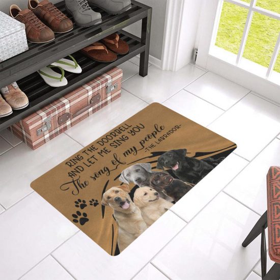 Sing You Song Labrador Retriever Rubber Dog Lover Doormat Welcome Mat