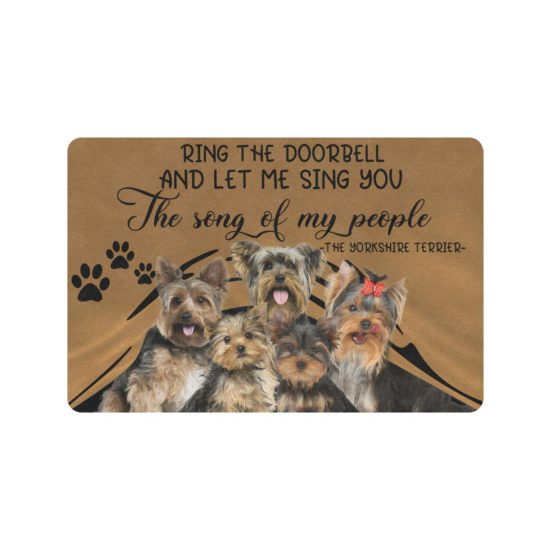 Sing You Song Yorkshire Terrier Rubber Dog Lover Doormat Welcome Mat 1