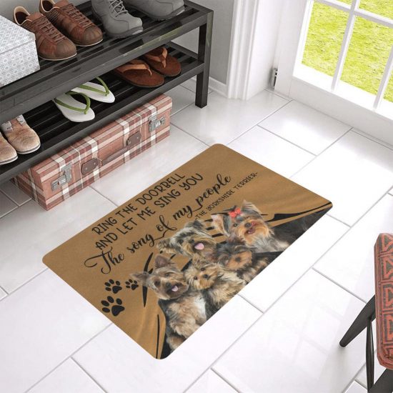Sing You Song Yorkshire Terrier Rubber Dog Lover Doormat Welcome Mat