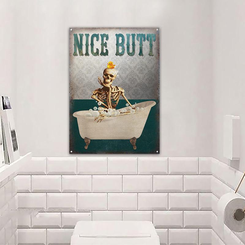 Skeleton Nice Butt Mint Vintage Customized Classic Metal Signs