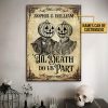 Skeleton Skull Pumpkin Couple Do Us Part Custom Classic Metal Signs
