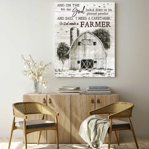 So God Made A Farmer Farm Canvas Prints Wall Art Decor