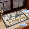 So God Made A Farmertractor Personalized Custom Name Doormat Welcome Mat