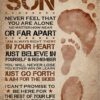 Son Canvas To My Amazing Son Never Feel That You Are Alone