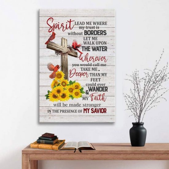 Spirit Lead Me When My Trust Is Without Borders Canvas Wall Art