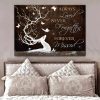 Stunning Deer And Butterfly Print Always Loved Canvas Prints Wall Art Decor