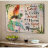 Stunning Mermaid Canvas Spirit Of A Mermaid Wall Art Decor