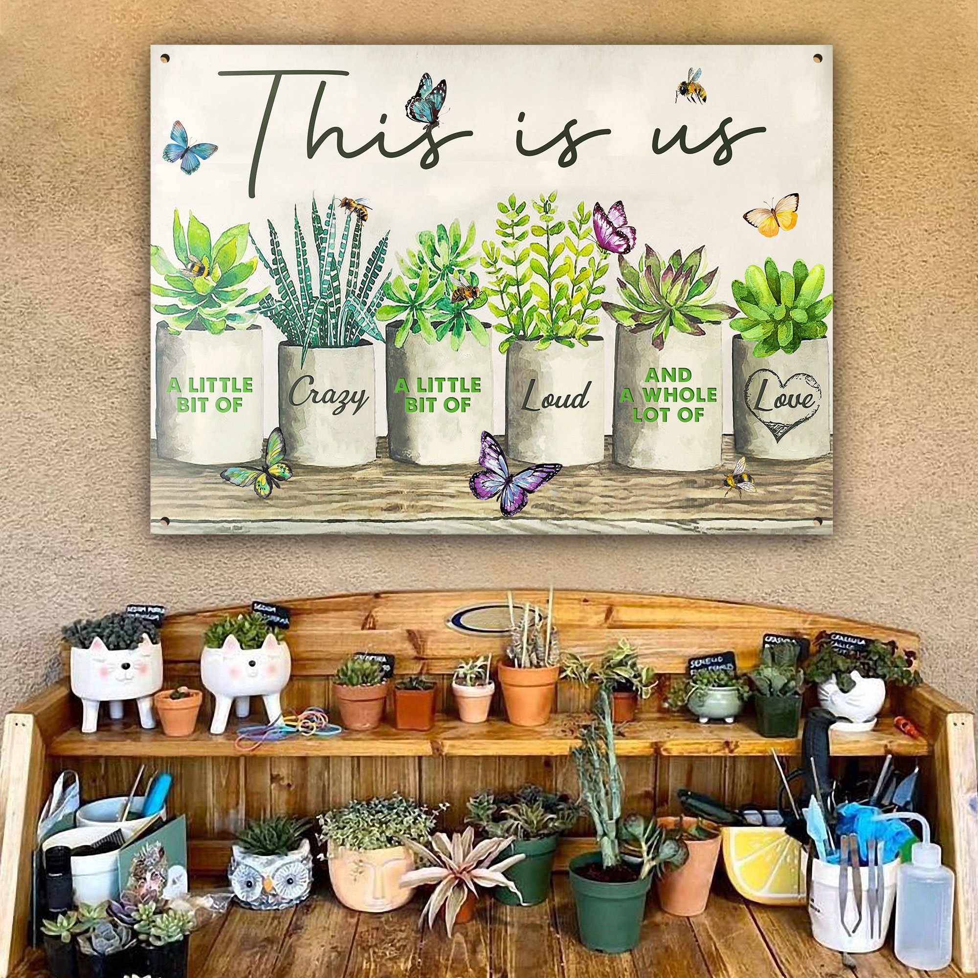 Succulent This Is Us Customized Classic Metal Signs