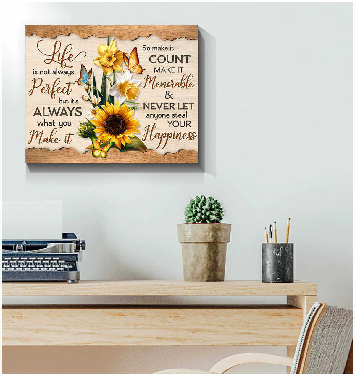 Sunflowers-And-Butterfly-Canvas-Never-Let-Anyone-Steal-Your-Happiness-Wall-Art-Decor Sunflowers And Butterfly Canvas Never Let Anyone Steal Your Happiness Wall Art Decor
