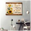Sunflowers And Dragonfly Canvas Everyday Is A New Beginning Take A Deep Breath Smile And Start Again Wall Art Decor