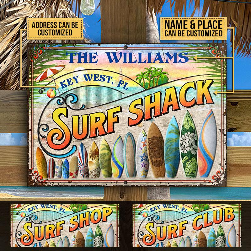 Surfing Beach Surfboard Custom Classic Metal Signs