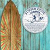 Surfing Surf Dude Customized Wood Circle Sign