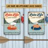 Swimming Lake Life At Lake Custom Classic Metal Signs