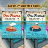Swimming Pool Forecast Custom Classic Metal Signs