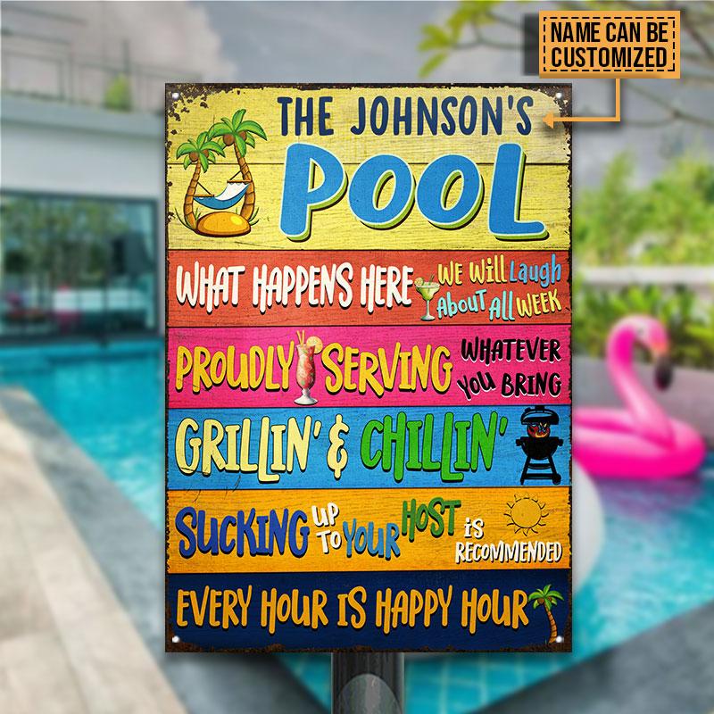 Swimming Pool Proudly Serving Custom Classic Metal Signs