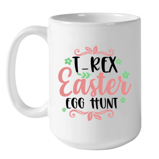 T Rex Easter Egg Hunt Coffee Mug 2