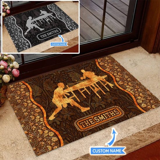 Table Tennis Personalized Custom Name Doormat Welcome Mat