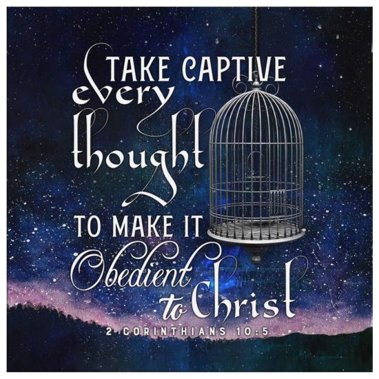 Take Captive Every Thought 2 Corinthians 105 Bible Verse Wall Art Canvas 2