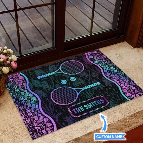 Tennis Personalized Custom Name Doormat Welcome Mat 1