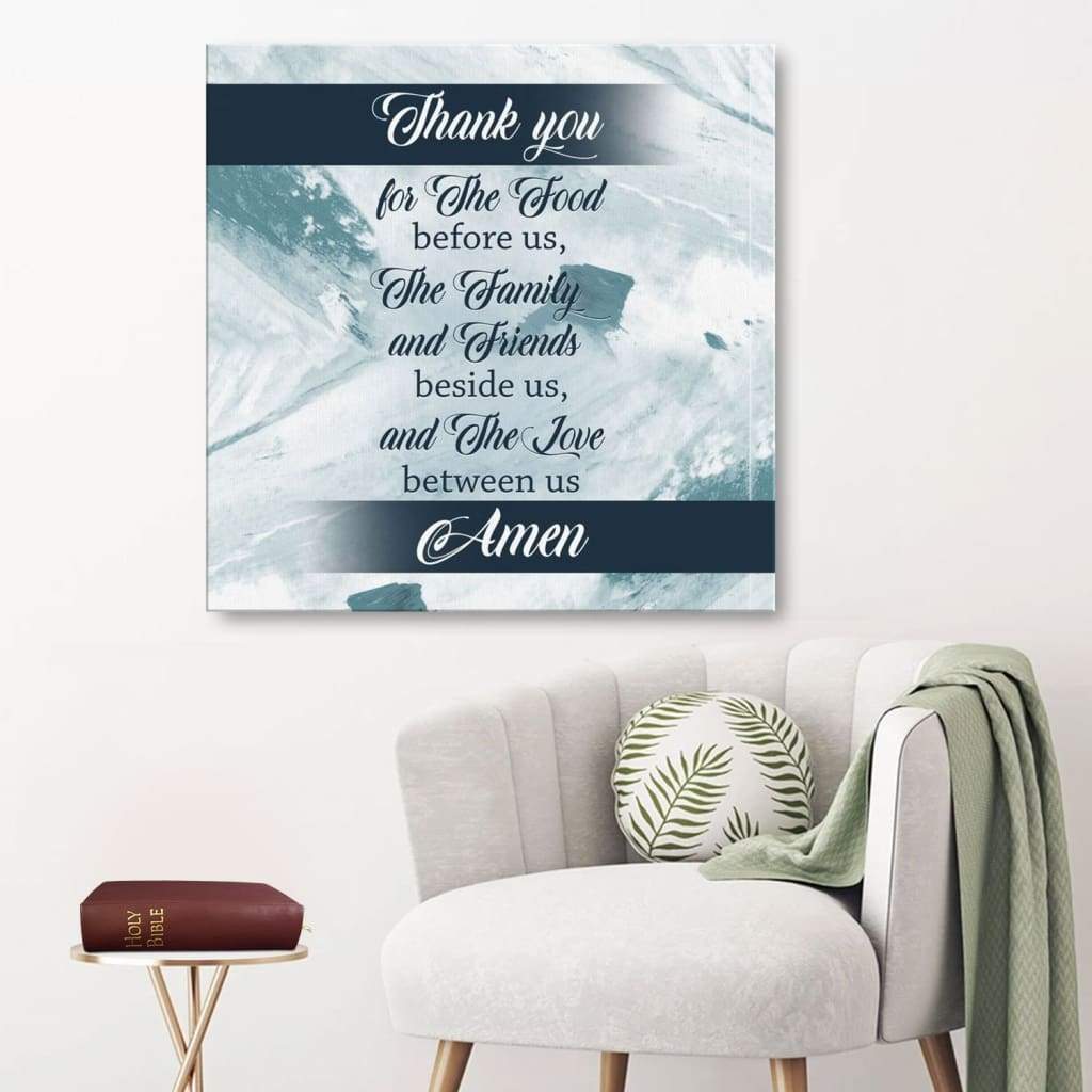 Thank You For The Food Before Us Christian Wall Art Canvas Print