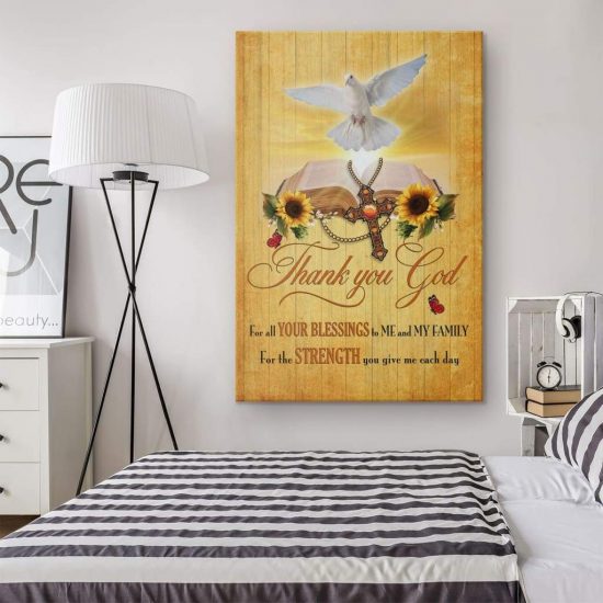 Thank You God For All Your Blessings Canvas Wall Art 1