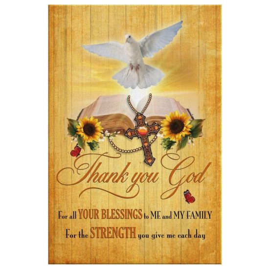 Thank You God For All Your Blessings Canvas Wall Art 2