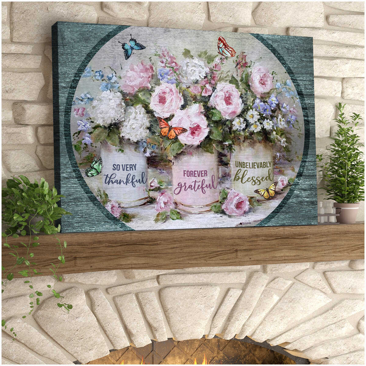 Thankful-Grateful-Blessed-Butterfly-Canvas-Prints-Wall-Art-Decor-3 Thankful Grateful Blessed Butterfly Canvas Prints Wall Art Decor 3