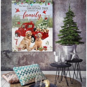 The Best Gift Around The Christmas Tree Canvas Wall Art 3
