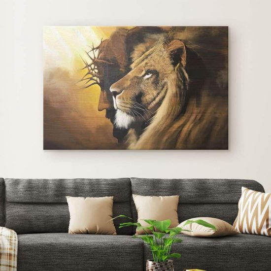 The Lion Of Judah Jesus Christ Canvas Wall Art Christian Wall Art 1