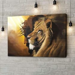 The Lion Of Judah Jesus Christ Canvas Wall Art - Christian Wall Art