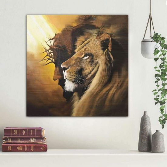 The Lion Of Judah Jesus Christ Wall Art Canvas - Jesus Lion Wall Art