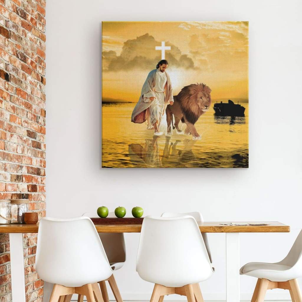 Jesus Walks On Water Canvas Wall Art