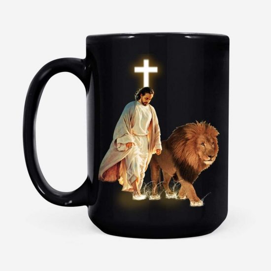 The Lion Of Judah Jesus Walks On Water Coffee Mug 2