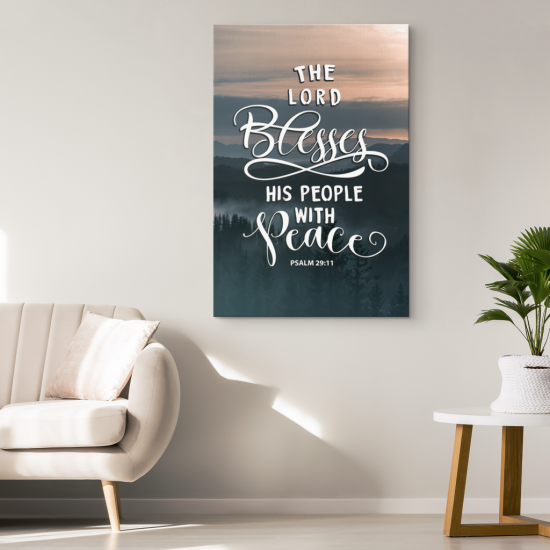 The Lord Blesses His People With Peace Psalm 2911 Canvas Wall Art 1 2