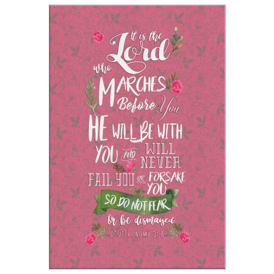 The Lord Himself Goes Before You Deuteronomy 318 Bible Verse Wall Art Canvas 2