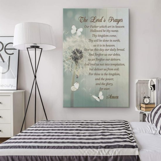 The LordS Prayer Wall Art Canvas Christian Wall Art 1