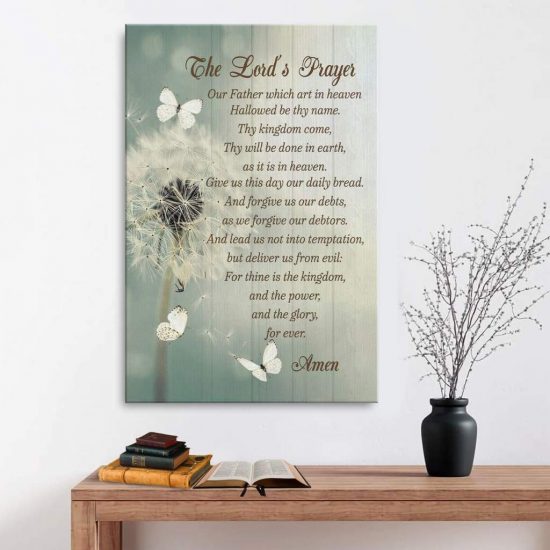 The Lord'S Prayer Wall Art Canvas - Christian Wall Art