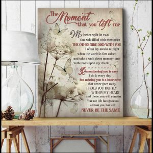 The Moment That You Left Me Butterfly Canvas Wall Art 2