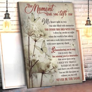 The Moment That You Left Me Butterfly Canvas Wall Art 3
