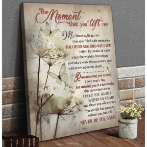 The Moment That You Left Me Butterfly Canvas Wall Art