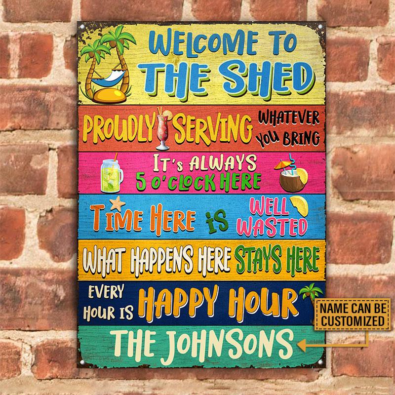 The-Shed-What-Happens-Here-Stays-Here-Custom-Classic-Metal-Signs-1 The Shed What Happens Here Stays Here Custom Classic Metal Signs 1