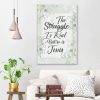 The Struggle Is Real But So Is Jesus Canvas Wall Art