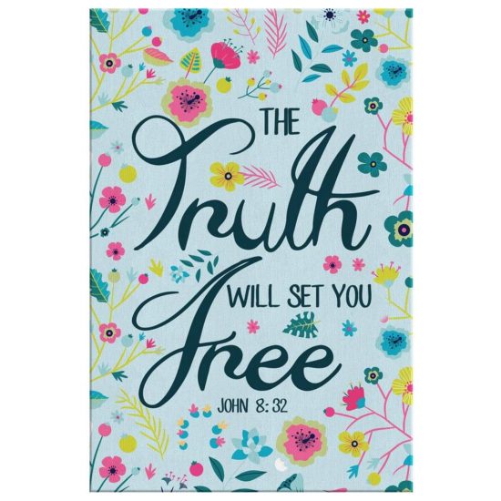 The Truth Will Set You Free John 832 Bible Verse Canvas Wall Art 2