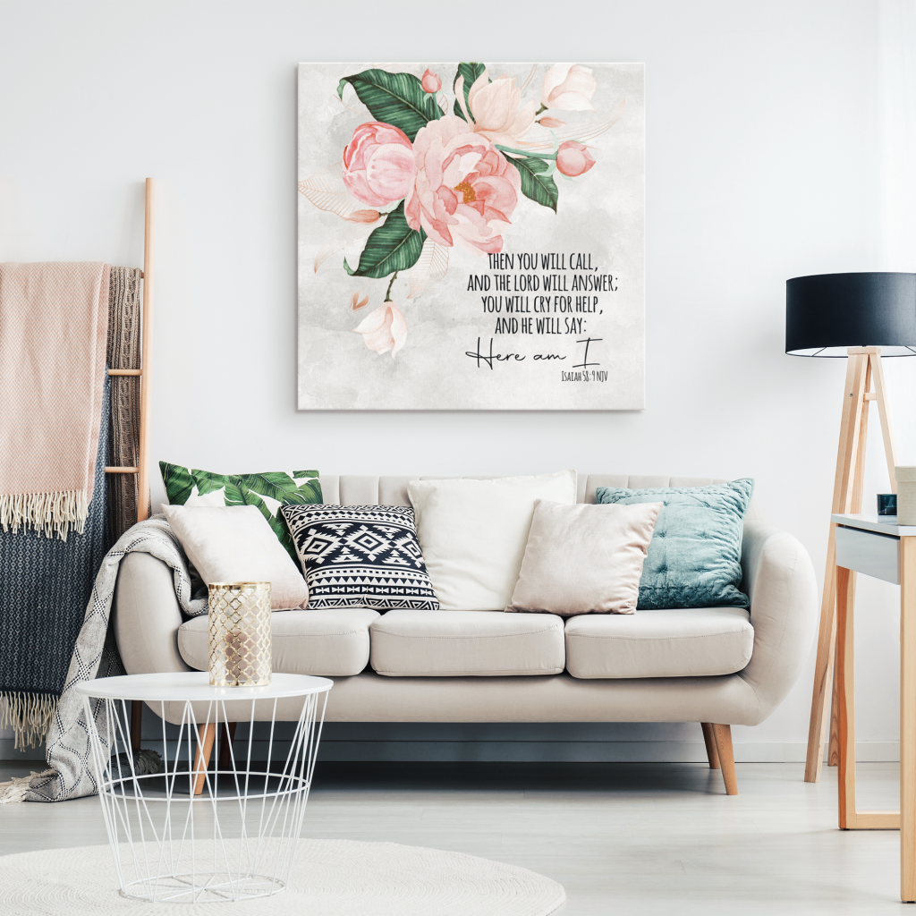 And The Lord Will Answer Isaiah 58:9 Canvas Wall Art