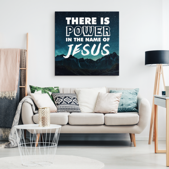 There Is Power In The Name Of Jesus Canvas Wall Art 1