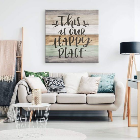 This Is Our Happy Place Christian Wall Art Canvas 1