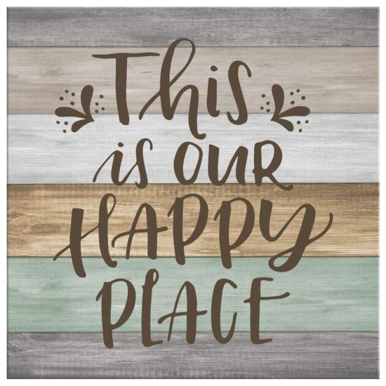 This Is Our Happy Place Christian Wall Art Canvas 2