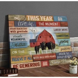 This Year Farm Angus Cows Canvas Prints Wall Art Decor 2