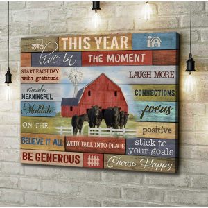 This Year Farm Angus Cows Canvas Prints Wall Art Decor